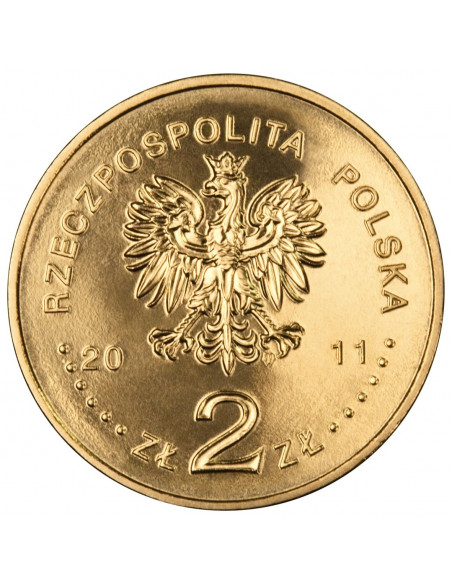 Rewers monety 2 zł 2011 Polskie Kluby Piłkarskie – Polonia Warszawa