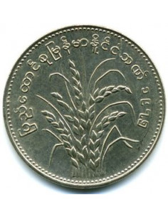 Awers monety Birma 1 Kiat 1975