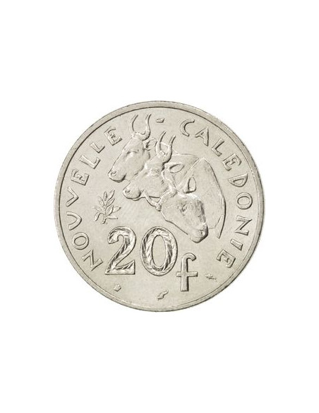 Rewers monety Nowa Kaledonia 20 Franków 2002