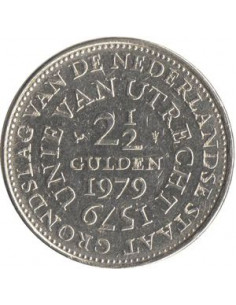 Awers monety Holandia 25 Guldena 1979 Unia Utrechtu 2