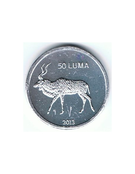 Rewers monety Republika Górskiego Karabachu 50 Luma 2013 Antylopa