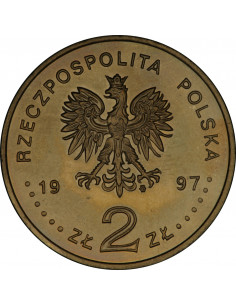 Awers monety 2 zł 1997 Poczet królów i książąt polskich: Stefan Batory 1576 1586 2