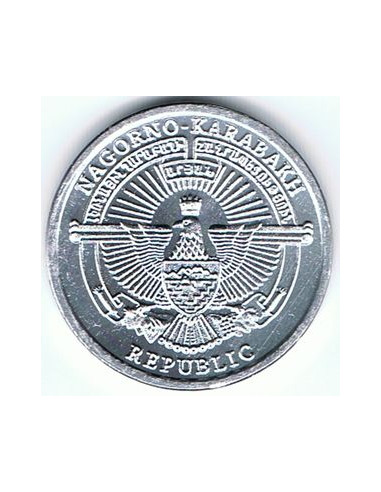 Awers monety Republika Górskiego Karabachu 1 Dram 2013 Wilk