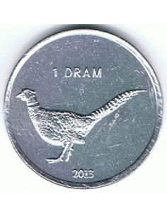 Awers monety Republika Górskiego Karabachu 1 Dram 2013 Bażant 2