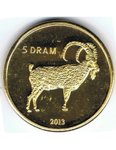 Awers monety Republika Górskiego Karabachu 5 Dram 2013 Koza 2