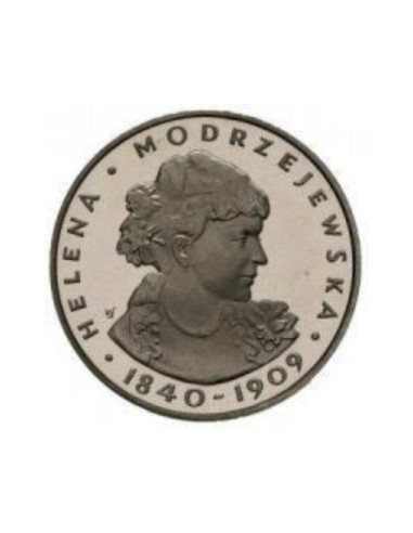 Awers monety 100 Złotych 1975 Helena Modrzejewska