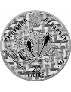 Awers monety Białoruś 20 Rubli 2005 Sowa Szara. Park Narodowy „Torfowiska Almany” 2