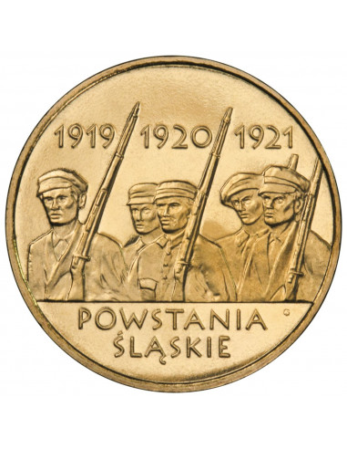 Awers monety 2 zł 2011 Powstania Śląskie