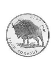 Awers monety 2 Hrywny 2003 Flora i fauna Żubr