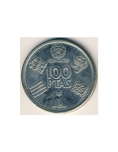 Rewers monety Hiszpania 100 Peset 1980 Mundial Hiszpania 1982