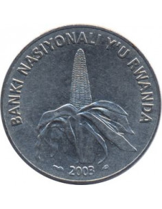 Awers monety Rwanda 50 Franków 2003