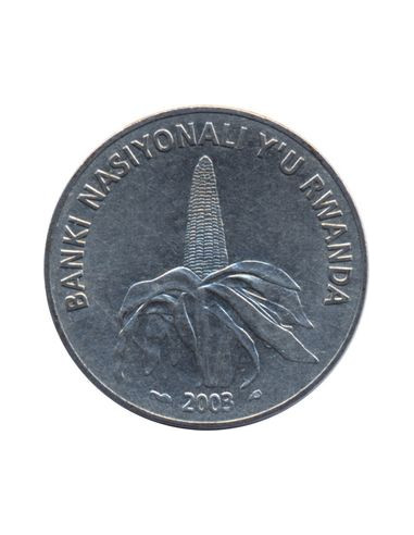 Awers monety Rwanda 50 Franków 2003