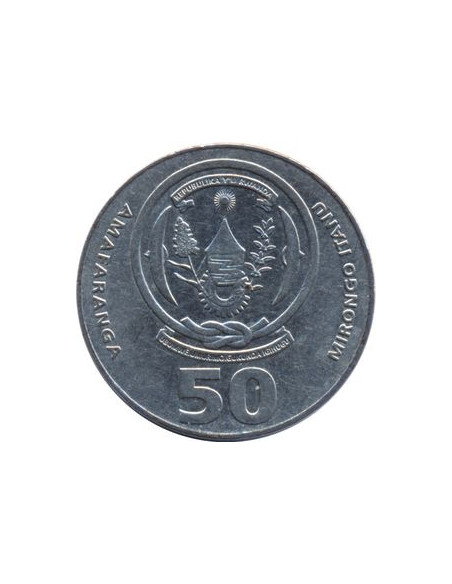 Rewers monety Rwanda 50 Franków 2003