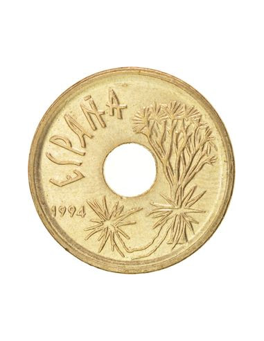 Awers monety Hiszpania 25 Peset 1994 Wyspy Kanaryjskie