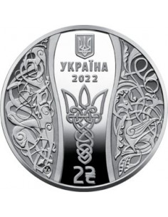 Awers monety 2 Hrywny 2022 Elżbieta Jarosławna 2