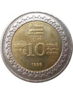 Awers monety Sri Lanka 10 Rupii 1998 50. rocznica Niepodległości 2