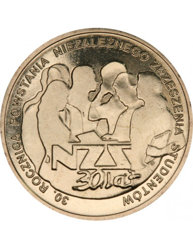 Awers monety 2 zł 2011 30. rocznica powstania NZSMM