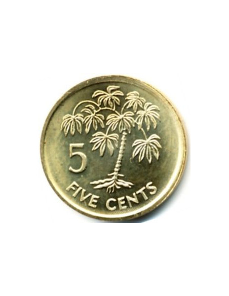 Rewers monety Seszele 5 Centów 2007
