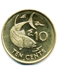 Awers monety Seszele 10 Centów 2007 2