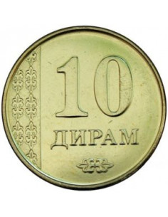 Awers monety Tadżykistan 10 Diramów 2011 2