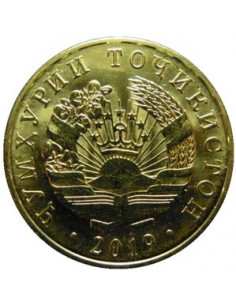 Awers monety Tadżykistan 10 Diramów 2019