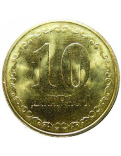 Awers monety Tadżykistan 10 Diramów 2019 2