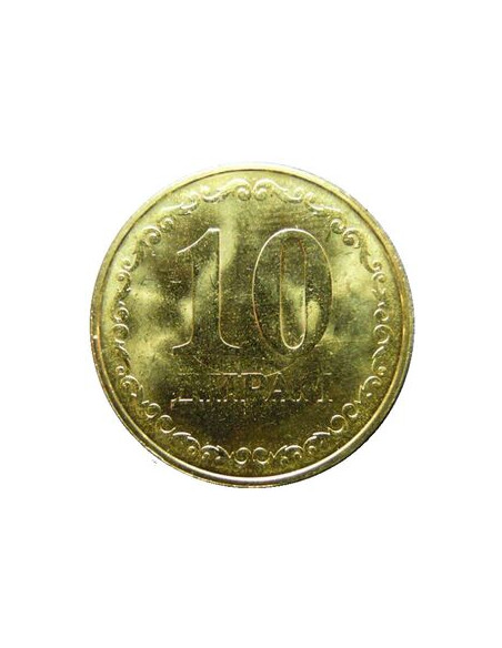 Rewers monety Tadżykistan 10 Diramów 2019