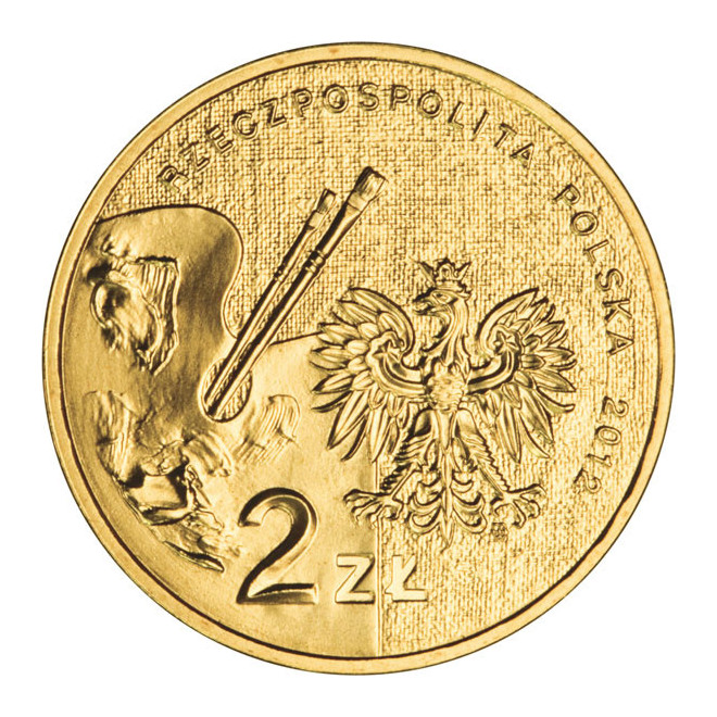 Rewers monety 2 zł 2012 Polscy malarze XIX/XX wieku – Piotr Michałowski