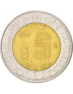 Awers monety Meksyk 5 Peso 2022 2