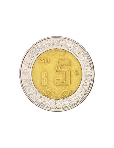 Rewers monety Meksyk 5 Peso 2022