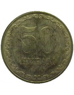 Awers monety Tadżykistan 50 Diramów 2019 2