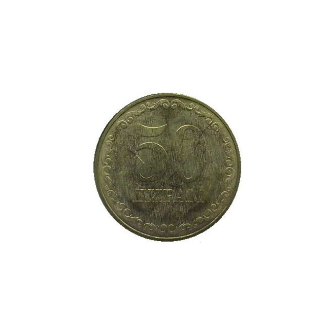 Rewers monety Tadżykistan 50 Diramów 2019