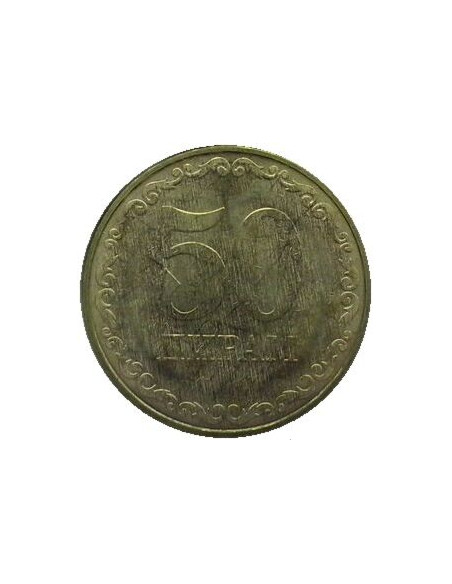 Rewers monety Tadżykistan 50 Diramów 2019