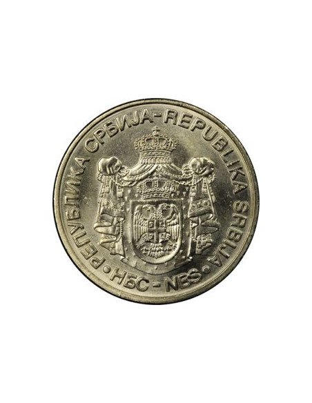 Rewers monety Serbia 20 Dinar 2009 150. rocznica urodzin Milutina Milankowicia