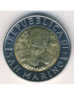 Awers monety San Marino 500 Lirów 1998