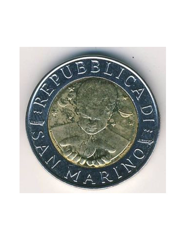 Awers monety San Marino 500 Lirów 1998