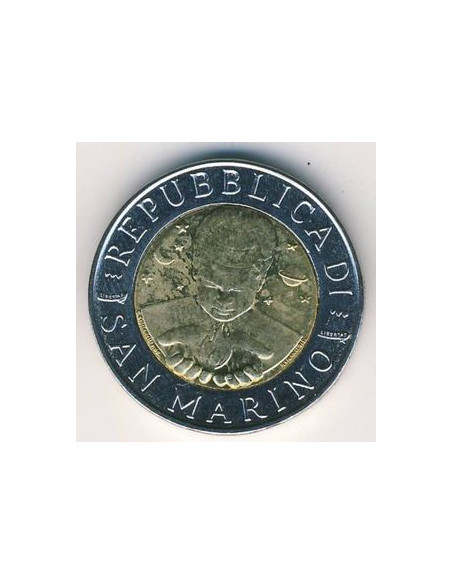 Awers monety San Marino 500 Lirów 1998