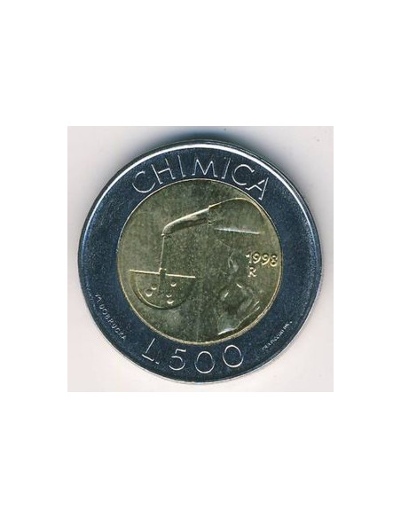 Rewers monety San Marino 500 Lirów 1998