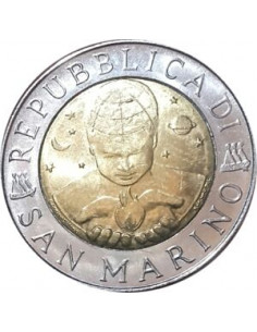 Awers monety San Marino 500 Lirów 1999