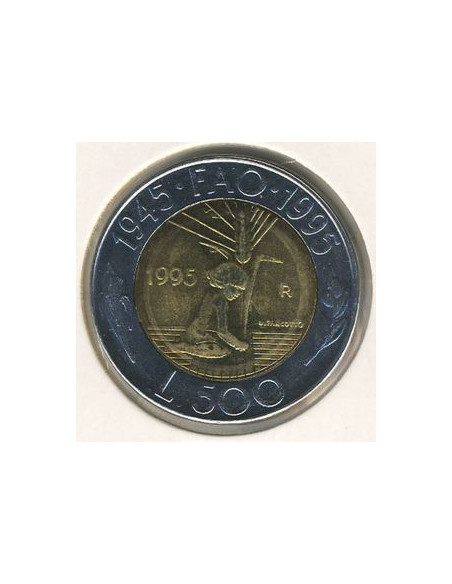 Rewers monety San Marino 500 Lirów 1995