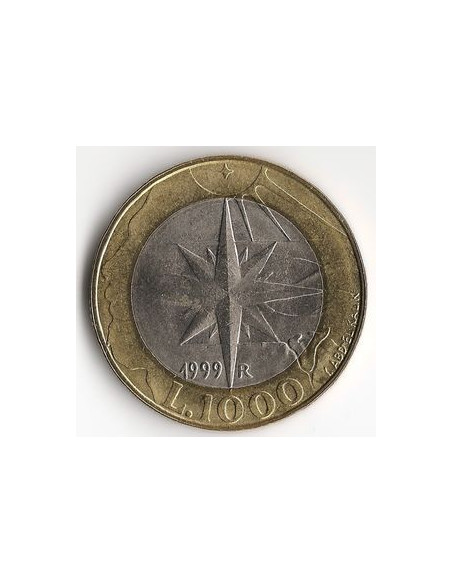 Rewers monety San Marino 1000 Lirów 1999