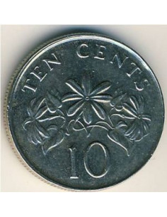 Awers monety Singapur 10 Centów 1993 2