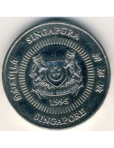 Awers monety Singapur 50 Centów 1995