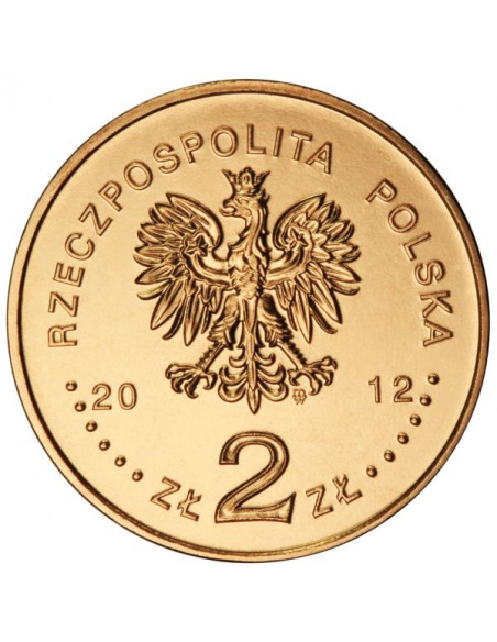 Rewers monety 2 zł 2012 Polskie okręty: Niszczyciel „Błyskawica”