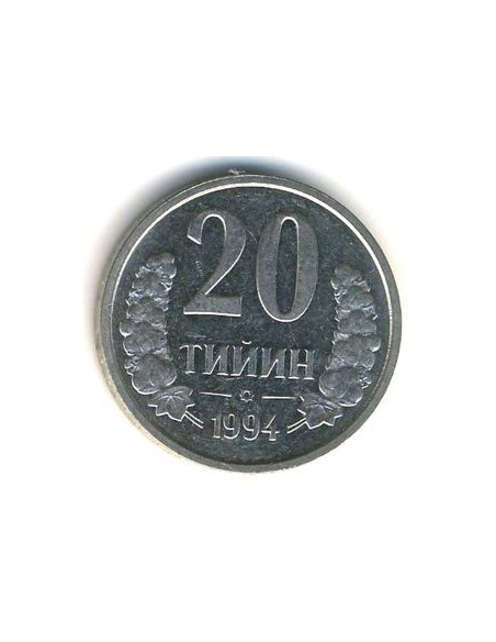 Rewers monety Uzbekistan 20 Tiynów 1994