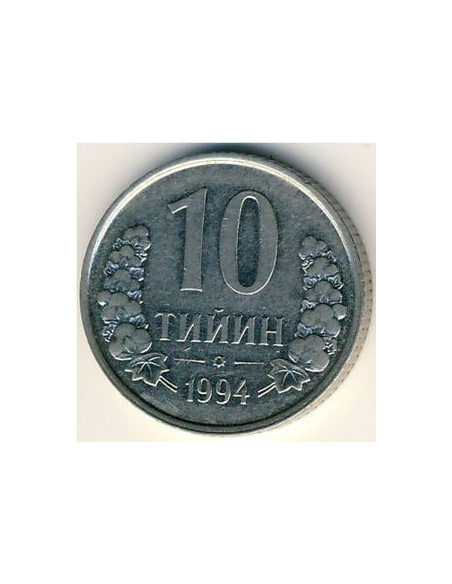 Rewers monety Uzbekistan 10 Tiynów 1994