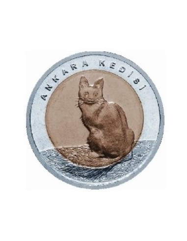 Awers monety Turcja 1 Lira 2015 Angora turecka