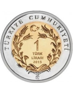 Awers monety Turcja 1 Lira 2015 Muflon 2