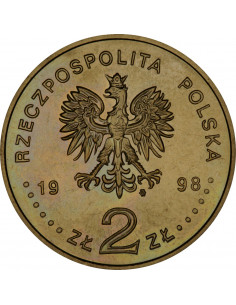 Awers monety 2 zł 1998 100lecie odkrycia radu i polonu 2