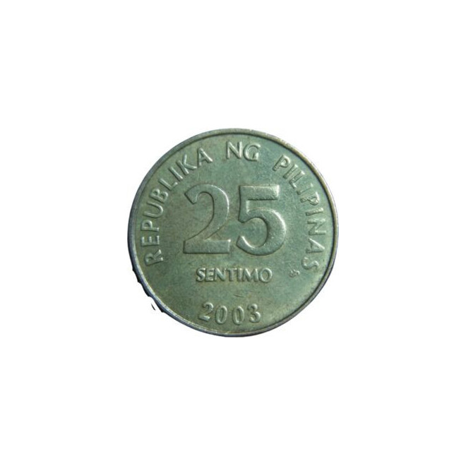 Rewers monety Filipiny 25 Sentimos 1996